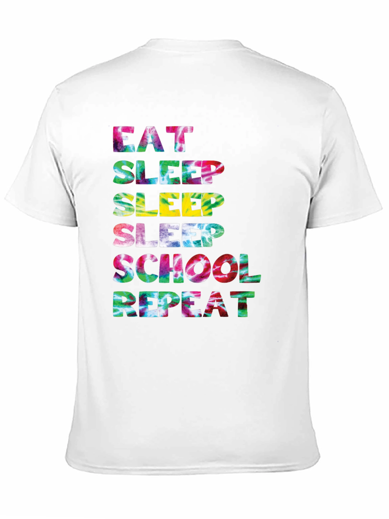 Eat Sleep School Repeat Tie Dye T-Shirt