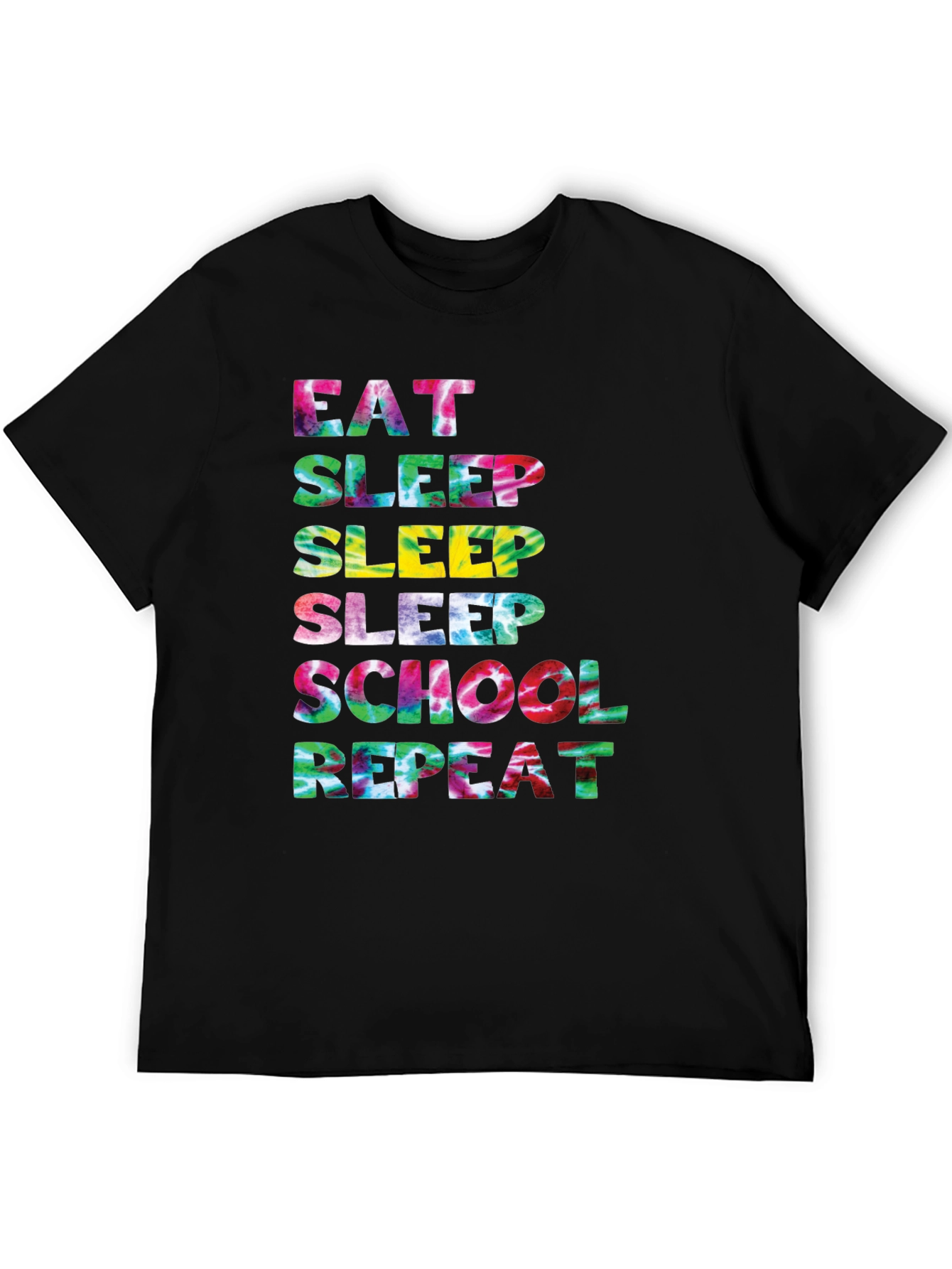 Eat Sleep School Repeat Tie Dye T-Shirt