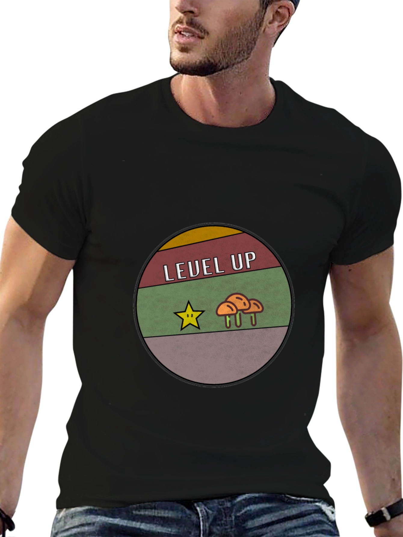 Level Up Black T-Shirt - Gamer Edition