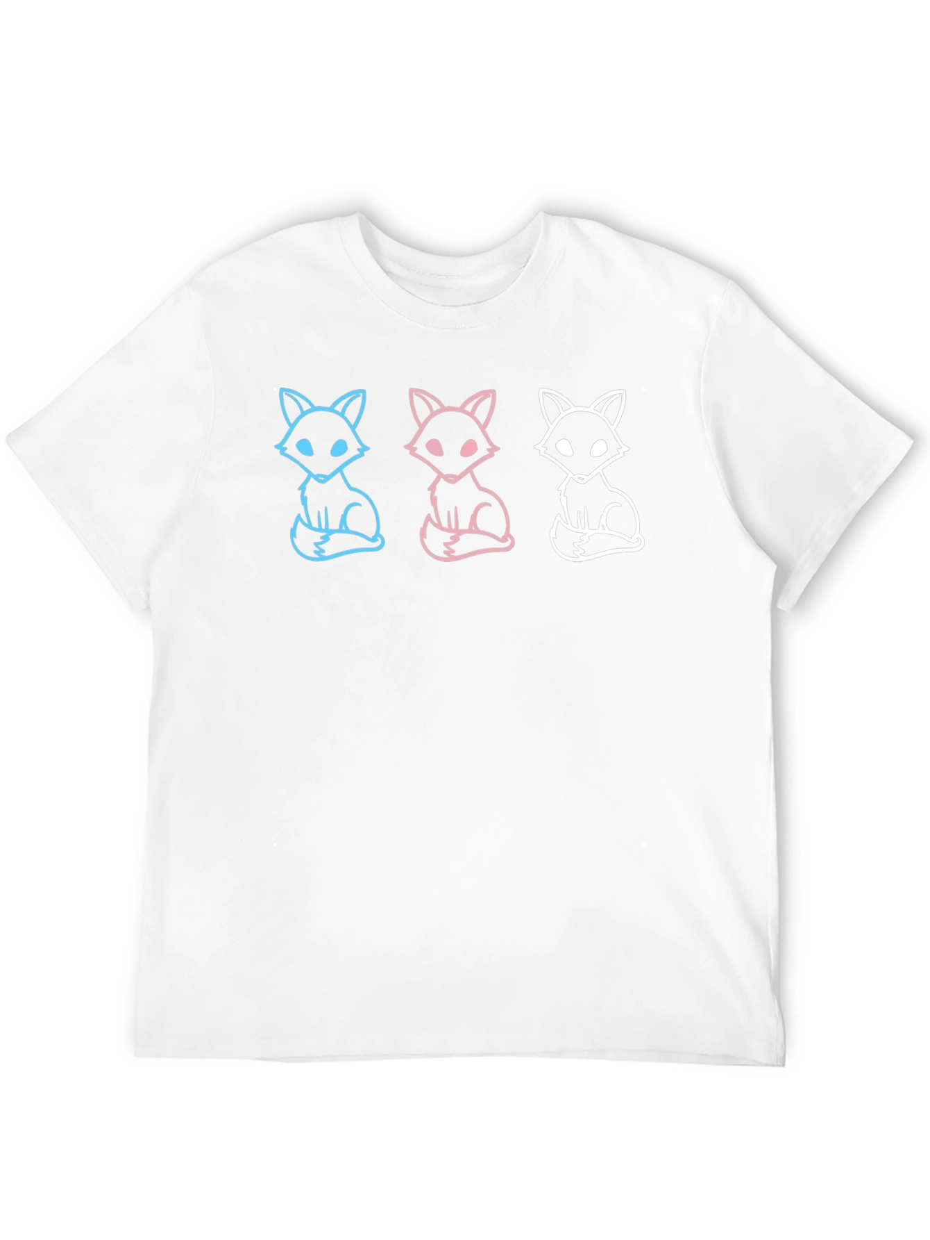 Fox Trio Graphic Tee - Stylish Black T-Shirt