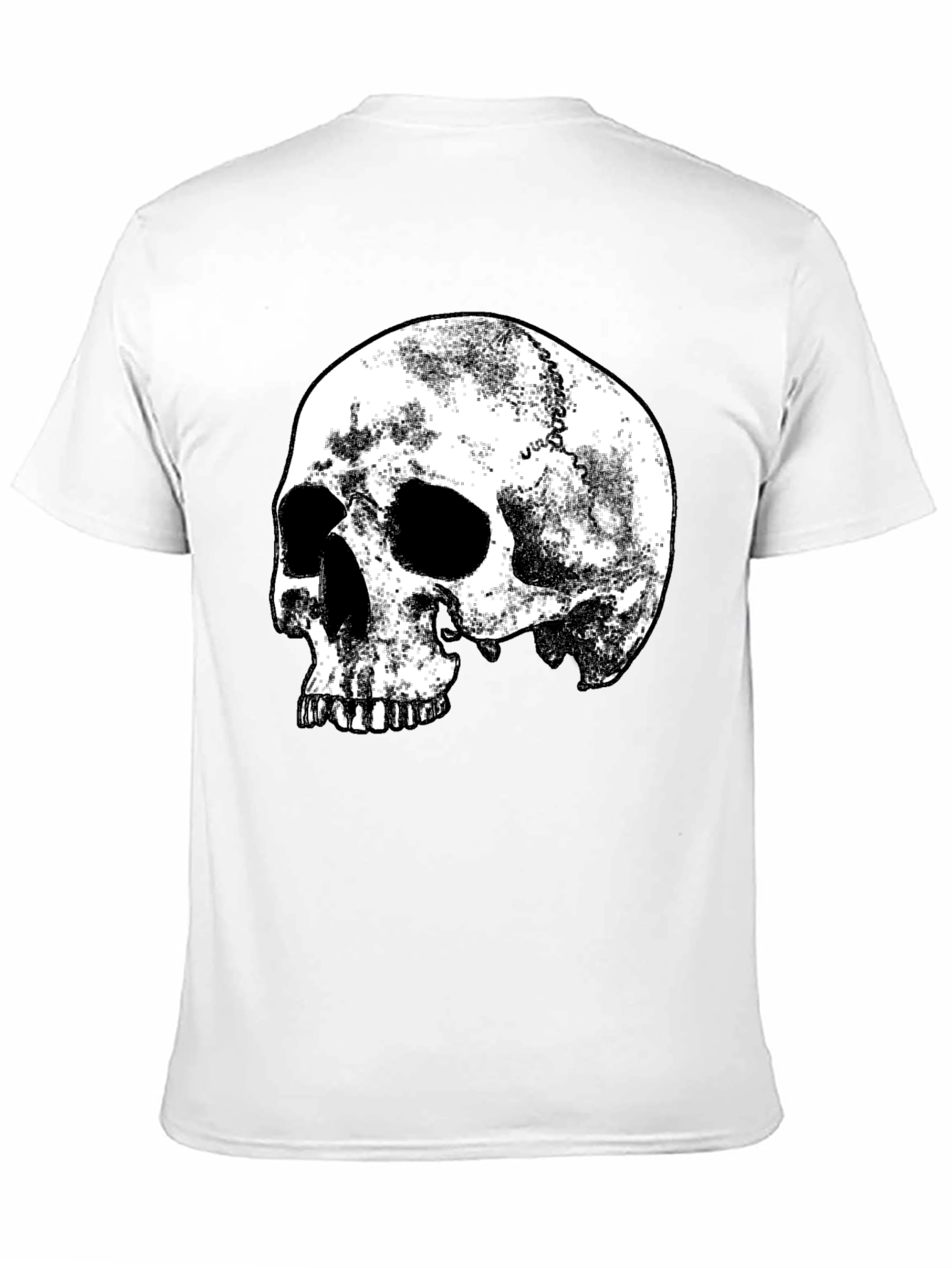 Mens Black Skull Graphic Print T-Shirt