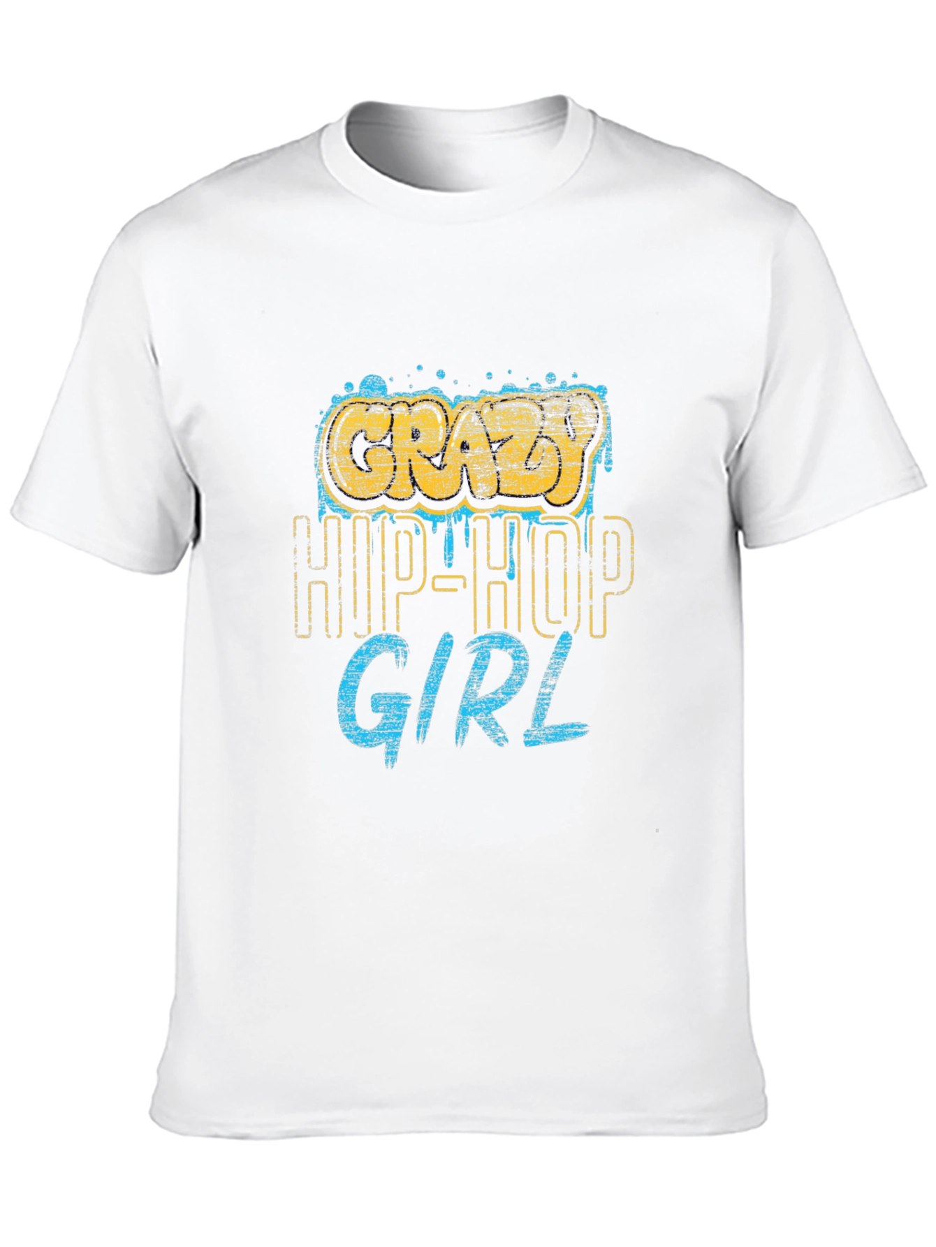 Crazy Hip-Hop Girl Graphic Tee - Cool Urban Style