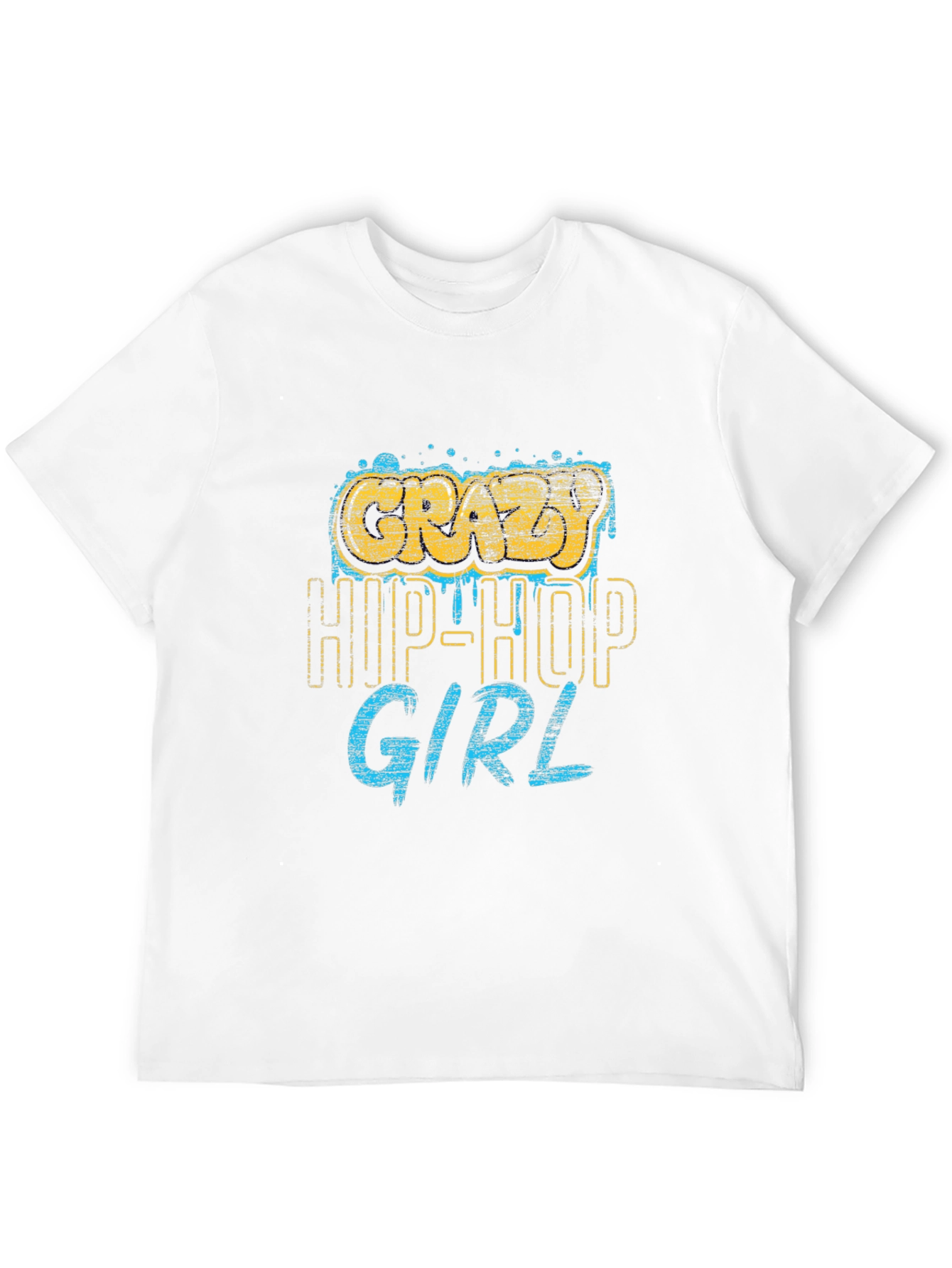 Crazy Hip-Hop Girl Graphic Tee - Cool Urban Style
