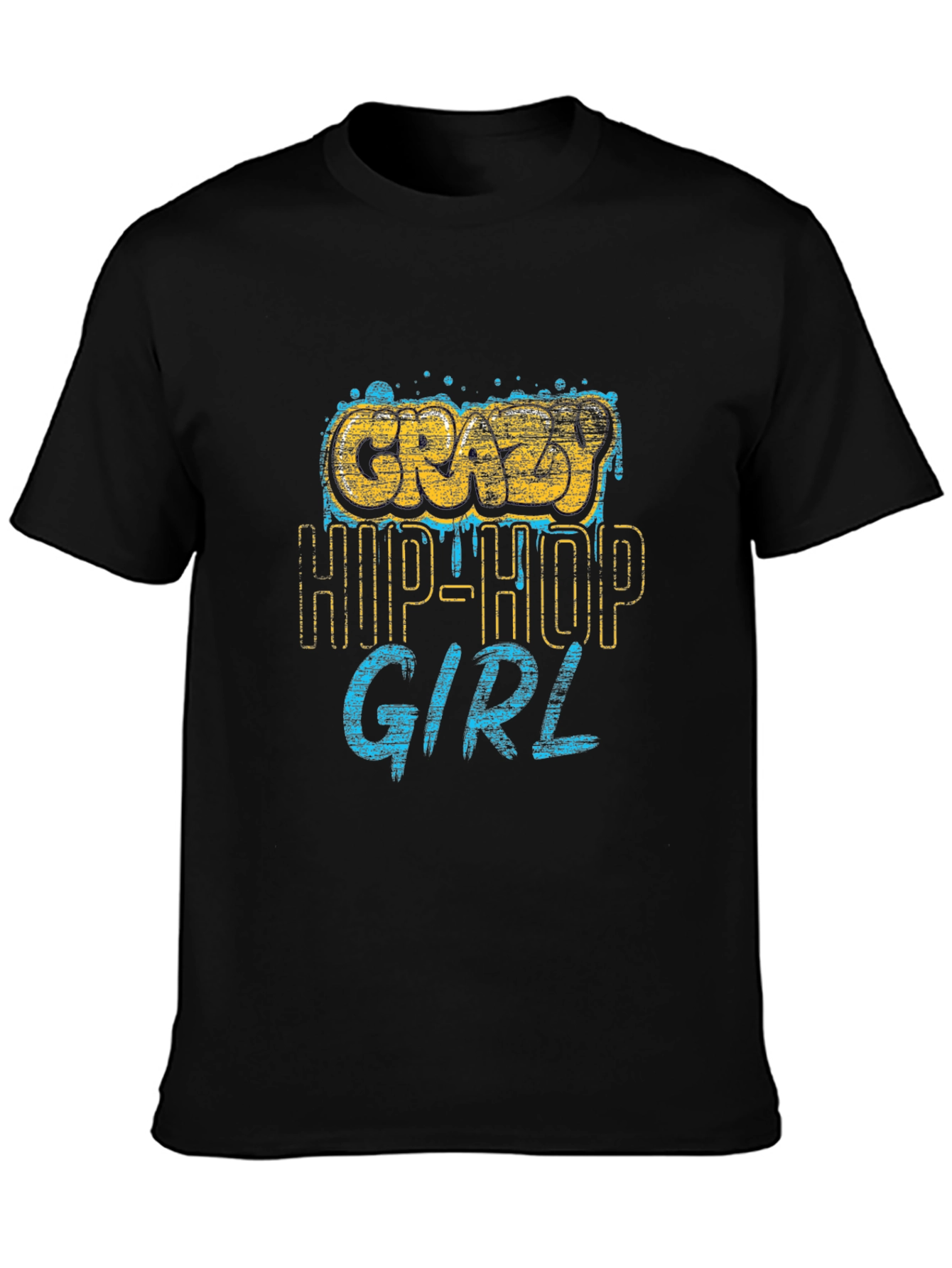Crazy Hip-Hop Girl Graphic Tee - Cool Urban Style