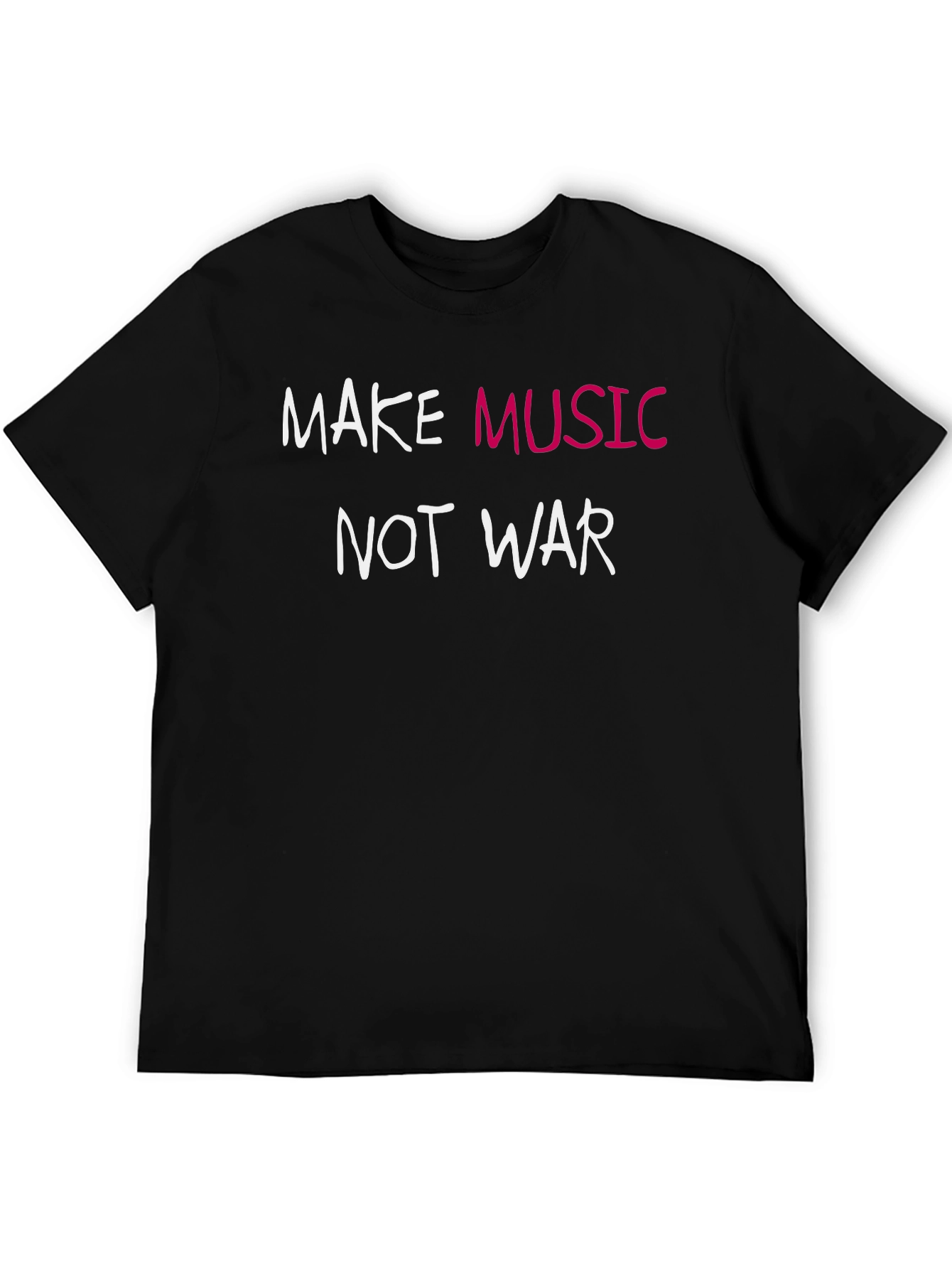 Make Music Not War Graphic Tee - Black