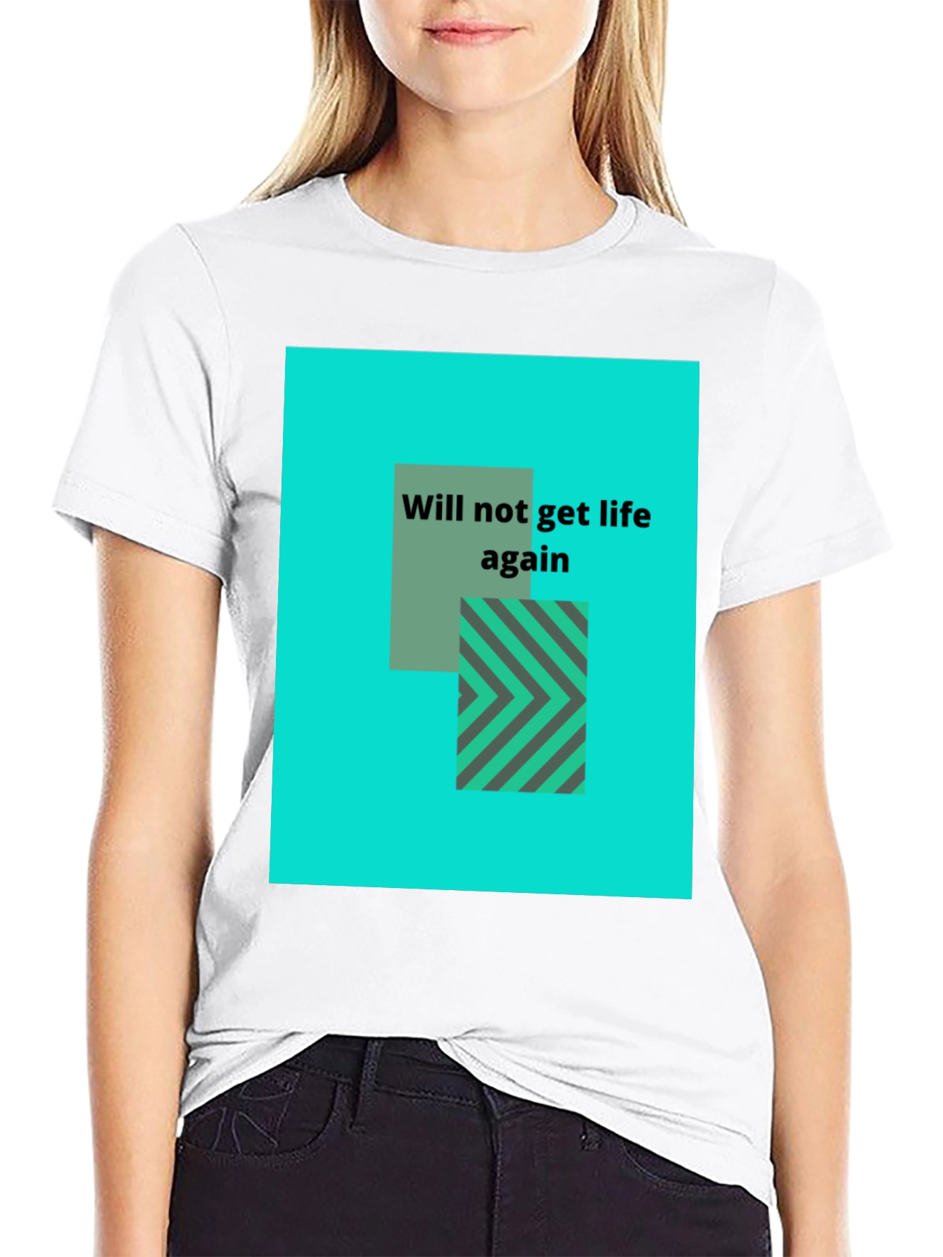 Graphic Tee: Will Not Get Life Again - Black