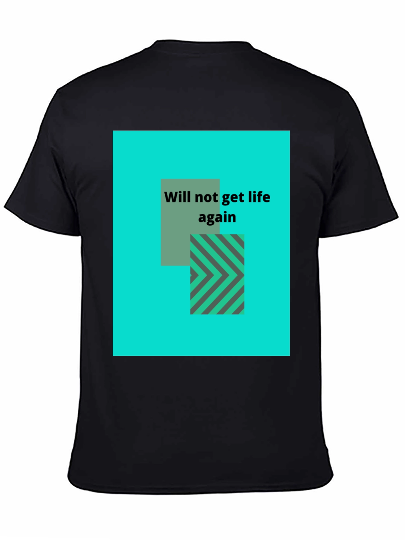 Graphic Tee: Will Not Get Life Again - Black