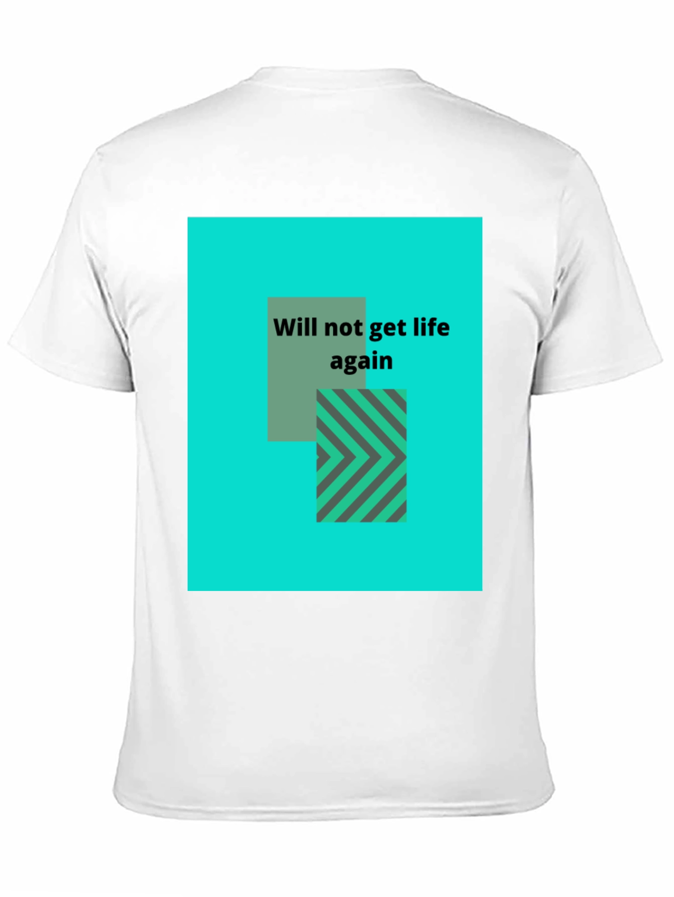 Graphic Tee: Will Not Get Life Again - Black