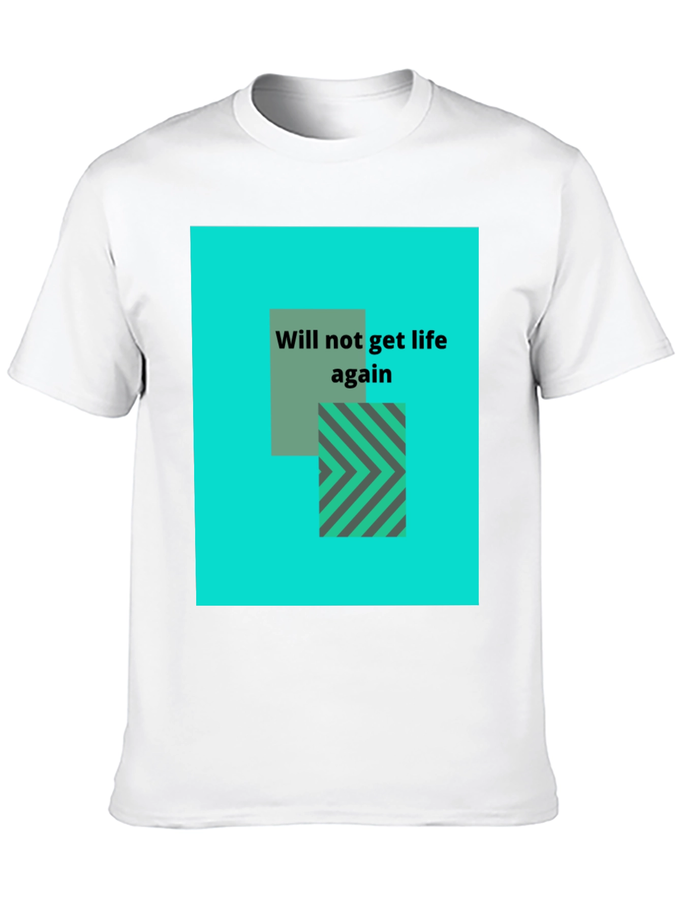 Graphic Tee: Will Not Get Life Again - Black