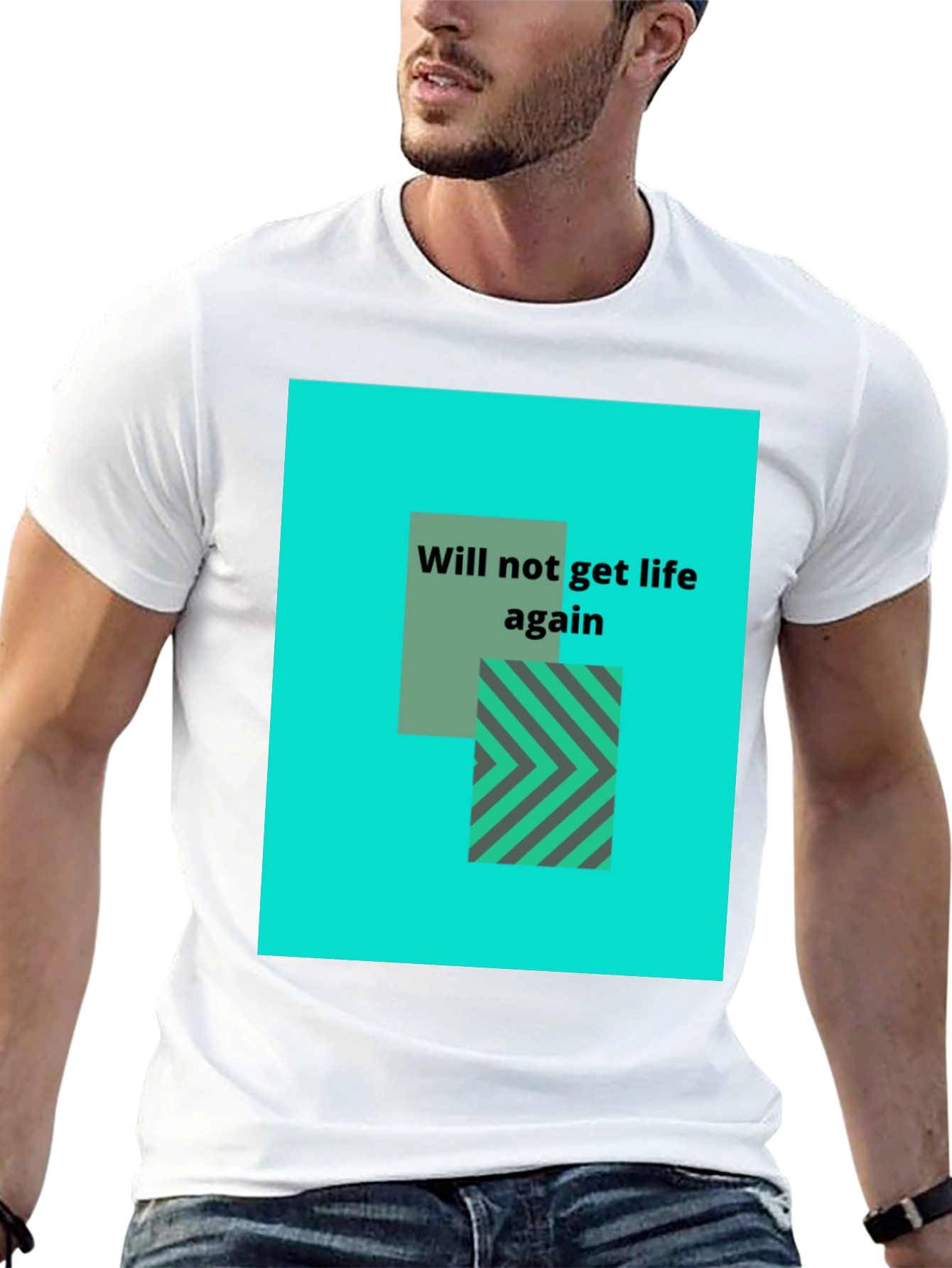 Graphic Tee: Will Not Get Life Again - Black