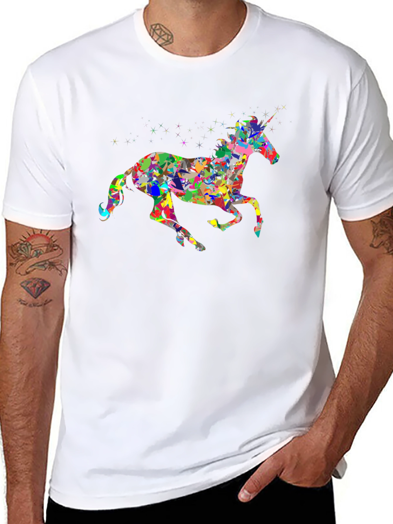 Unicorn Graphic Black T-Shirt