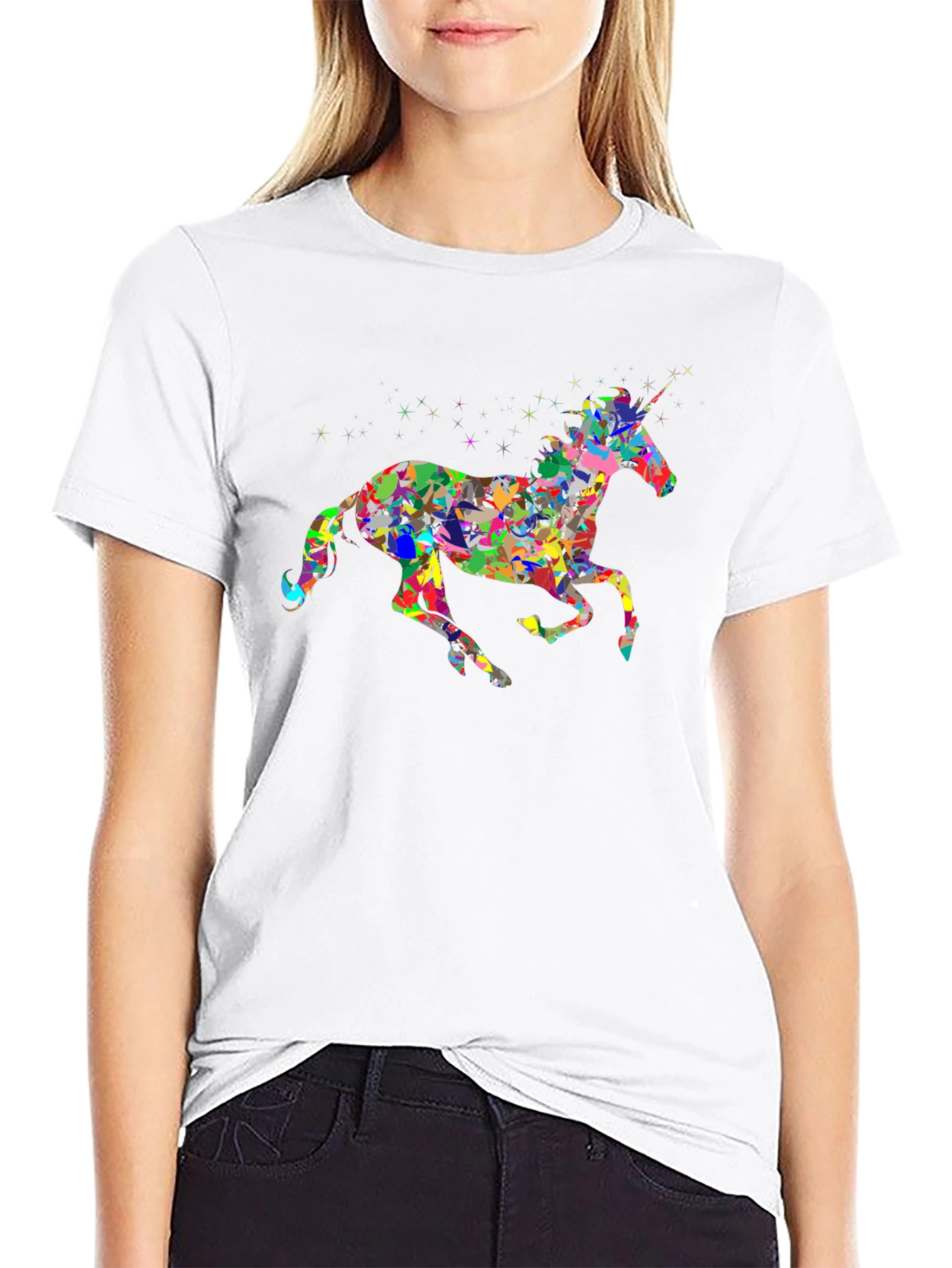 Unicorn Graphic Black T-Shirt