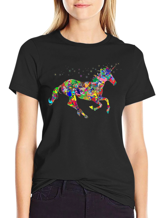 Unicorn Graphic Black T-Shirt