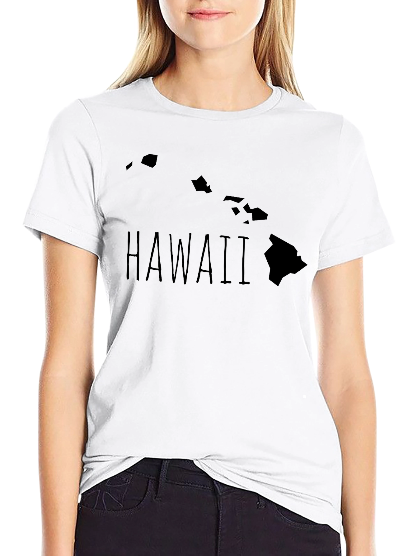 Hawaii Island Map Graphic T-Shirt