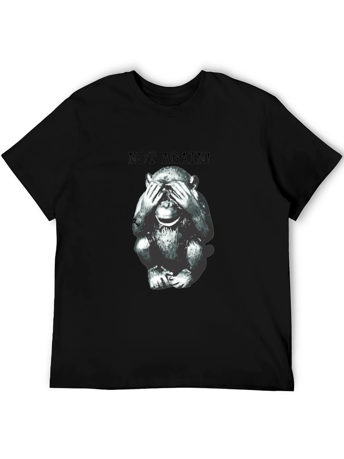 Funny Monkey Not Again! Graphic Tee - Unisex