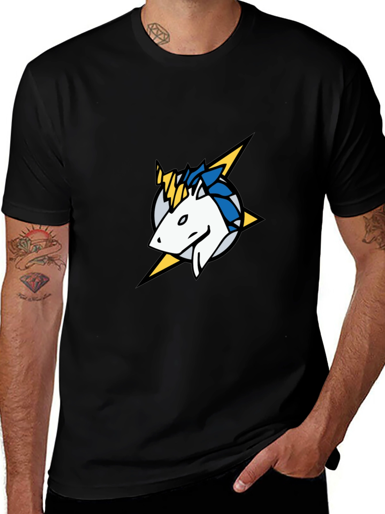 Unicorn Bolt Black T-Shirt