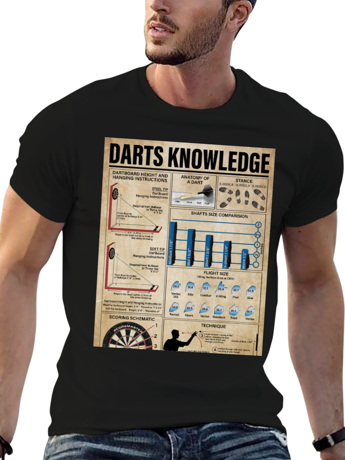 Darts Knowledge Graphic T-Shirt