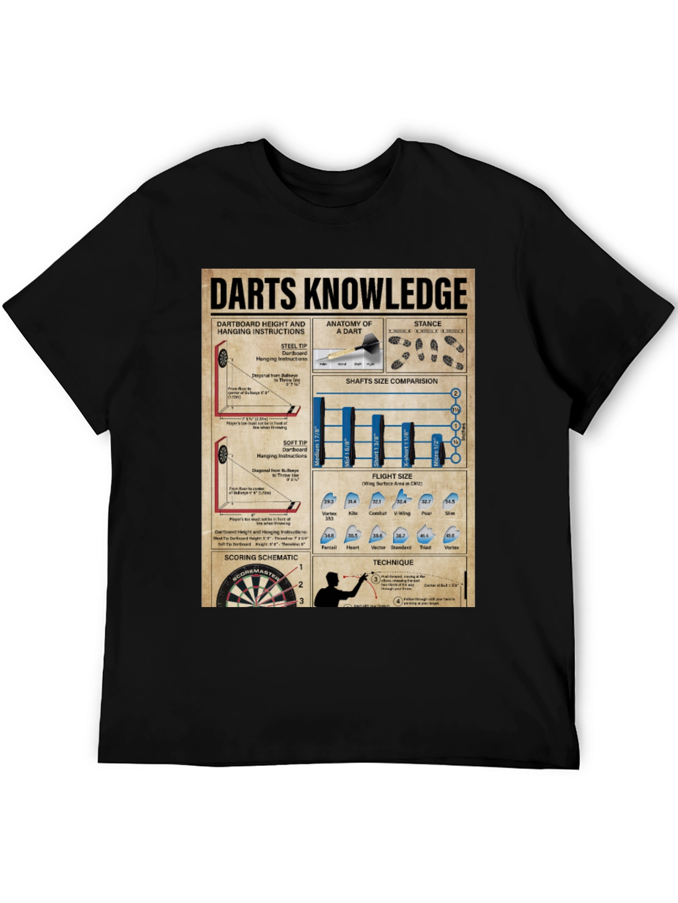 Darts Knowledge Graphic T-Shirt