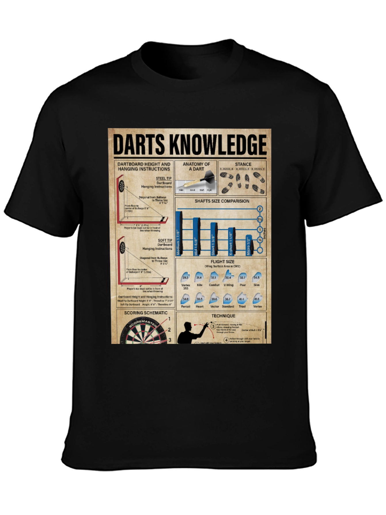 Darts Knowledge Graphic T-Shirt
