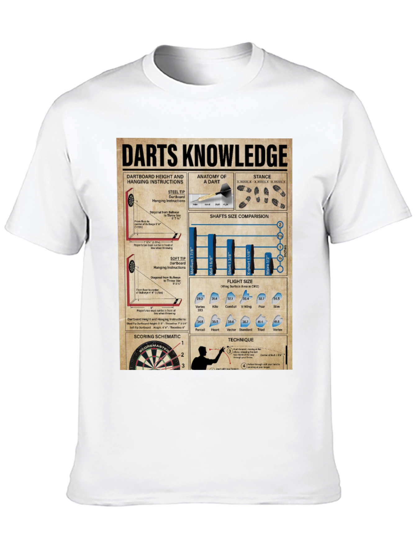 Darts Knowledge Graphic T-Shirt