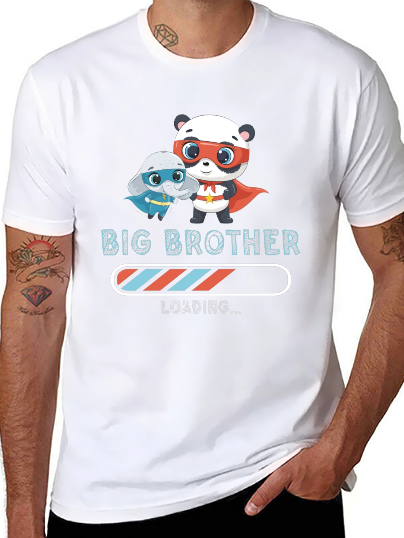 Big Brother Loading T-Shirt - Cute Superhero Design