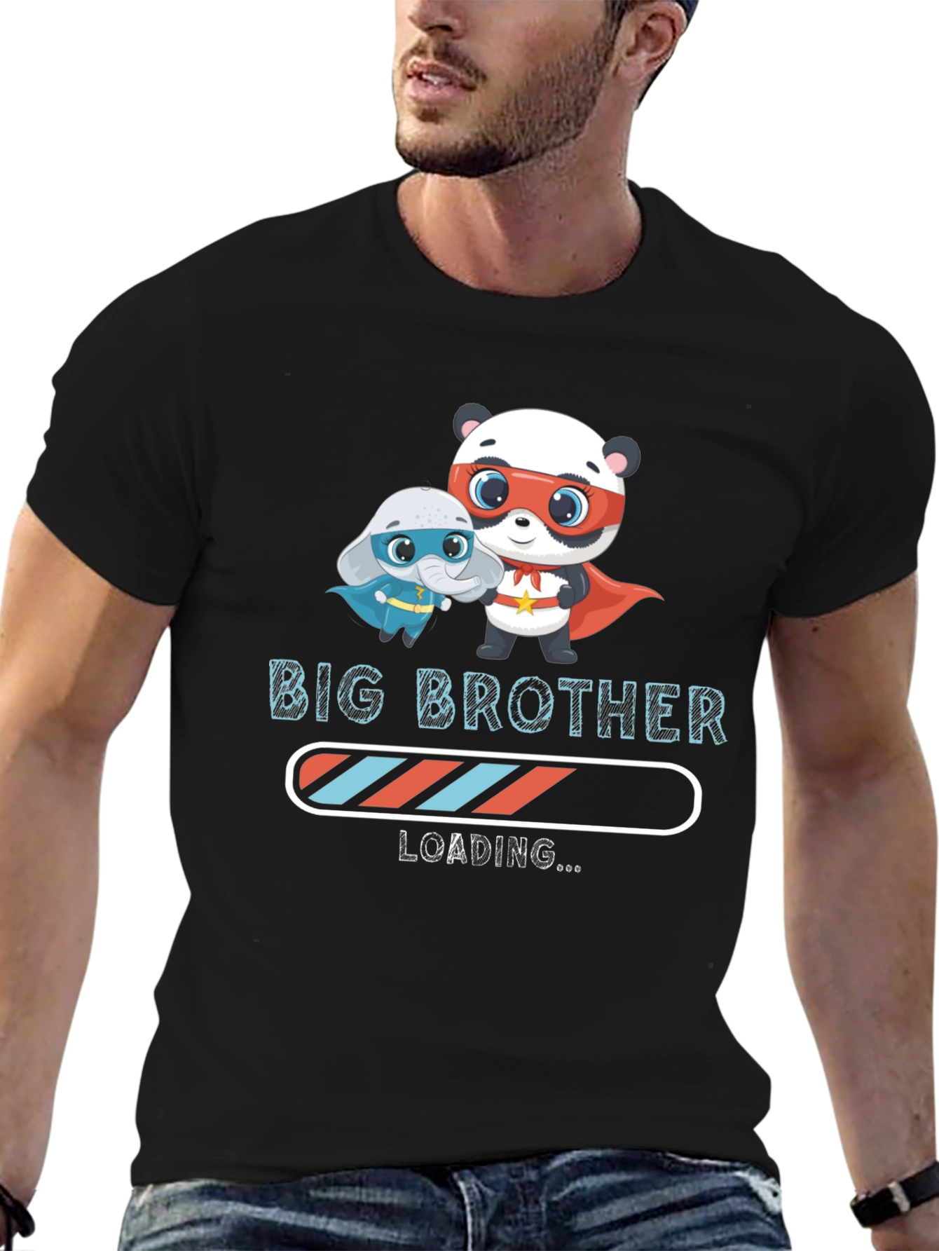 Big Brother Loading T-Shirt - Cute Superhero Design