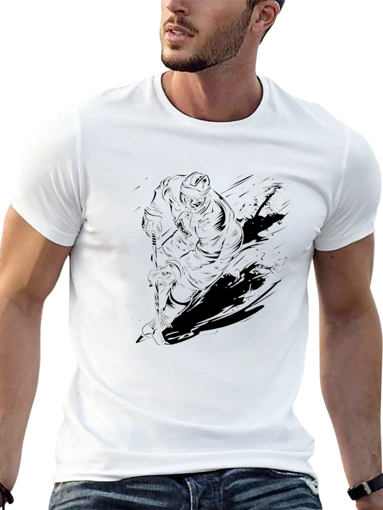 Skater Graphic T-Shirt - Solid Black