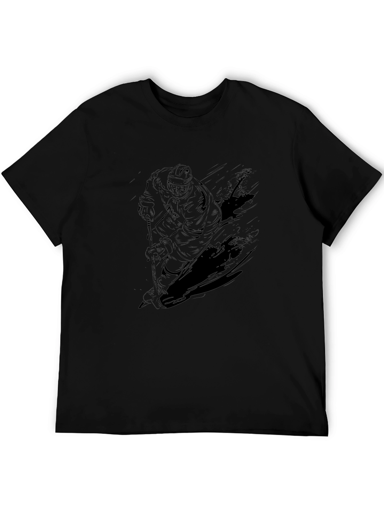 Skater Graphic T-Shirt - Solid Black