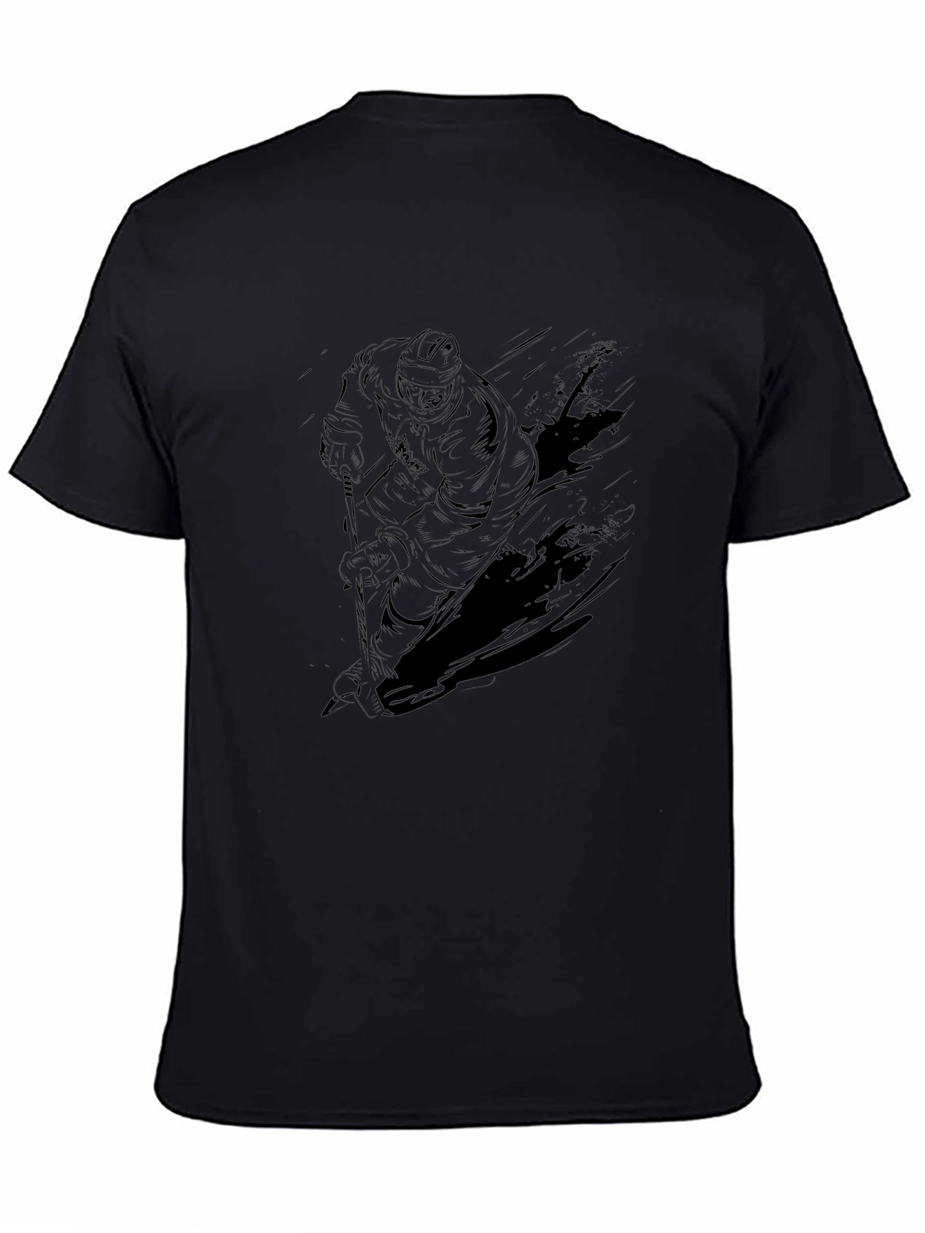 Skater Graphic T-Shirt - Solid Black