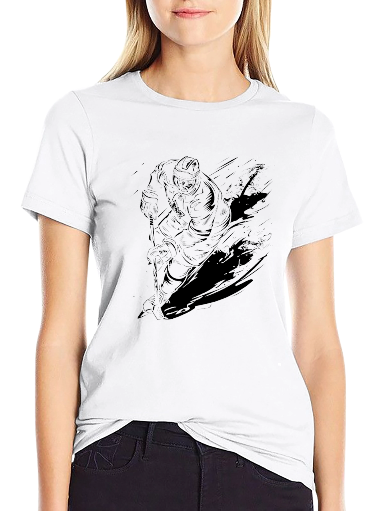 Skater Graphic T-Shirt - Solid Black