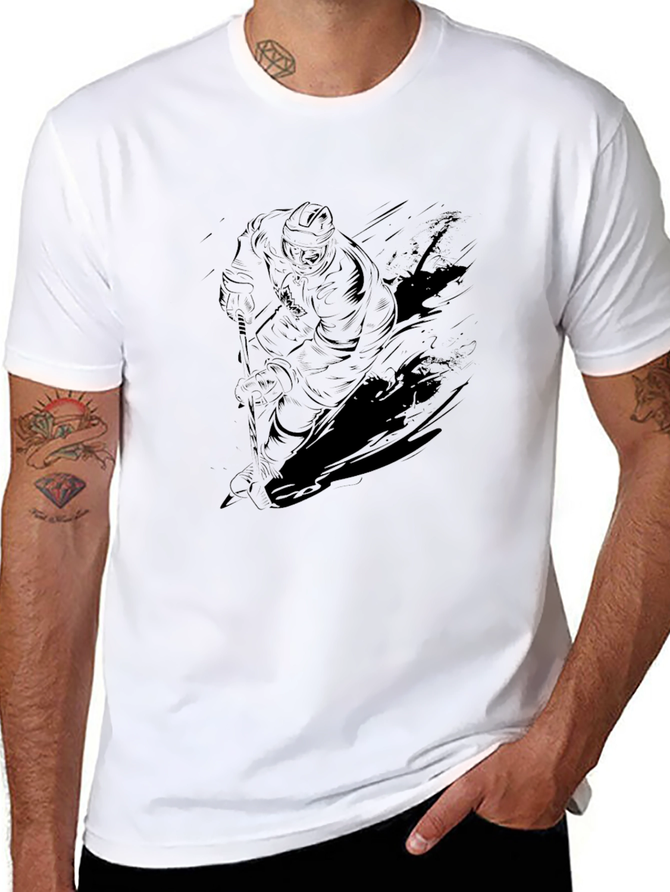 Skater Graphic T-Shirt - Solid Black
