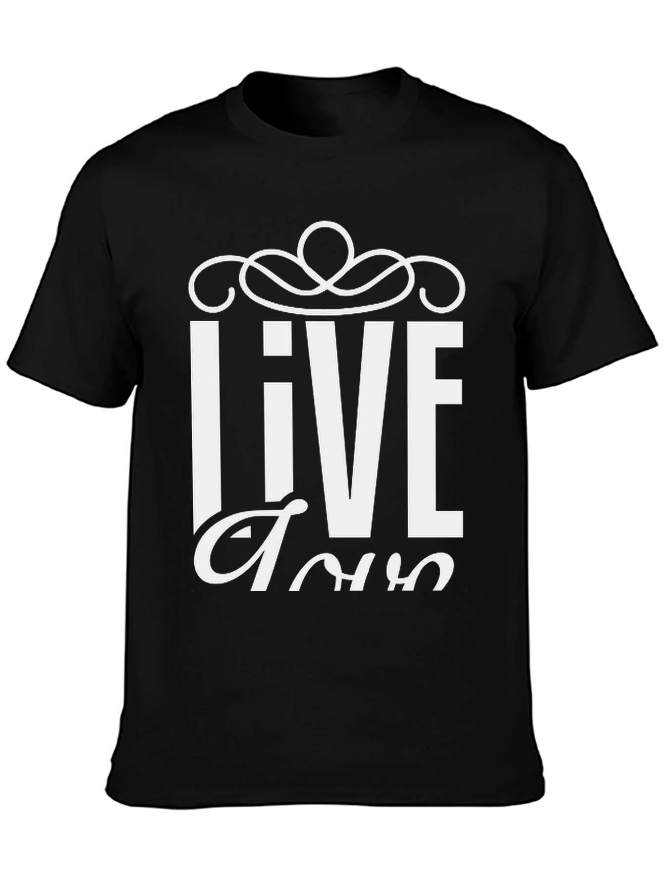 Live Tour Graphic T-Shirt - Black Cotton Blend