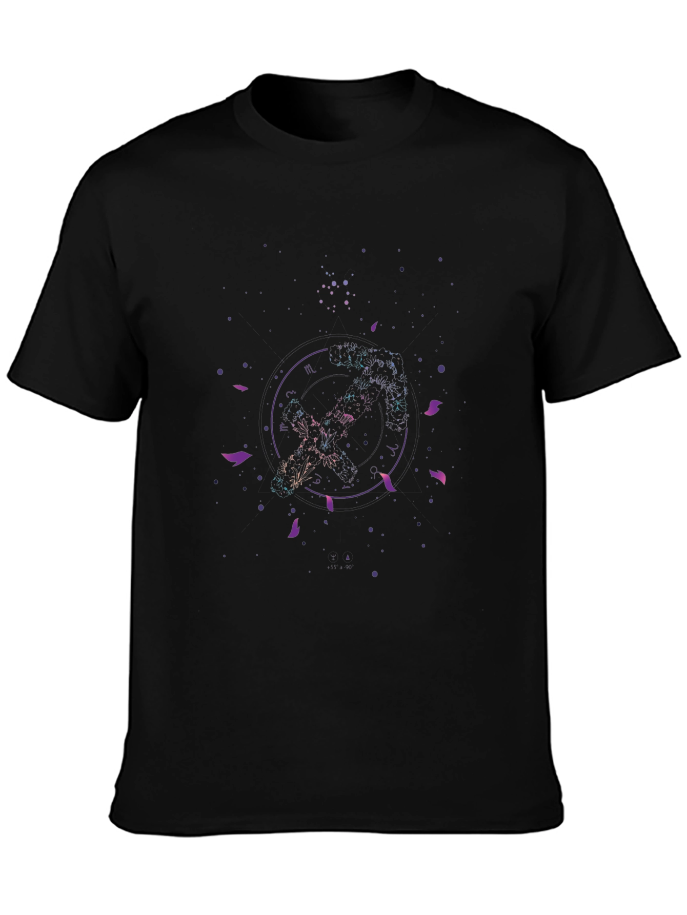 Galaxy Constellation Graphic Black T-Shirt