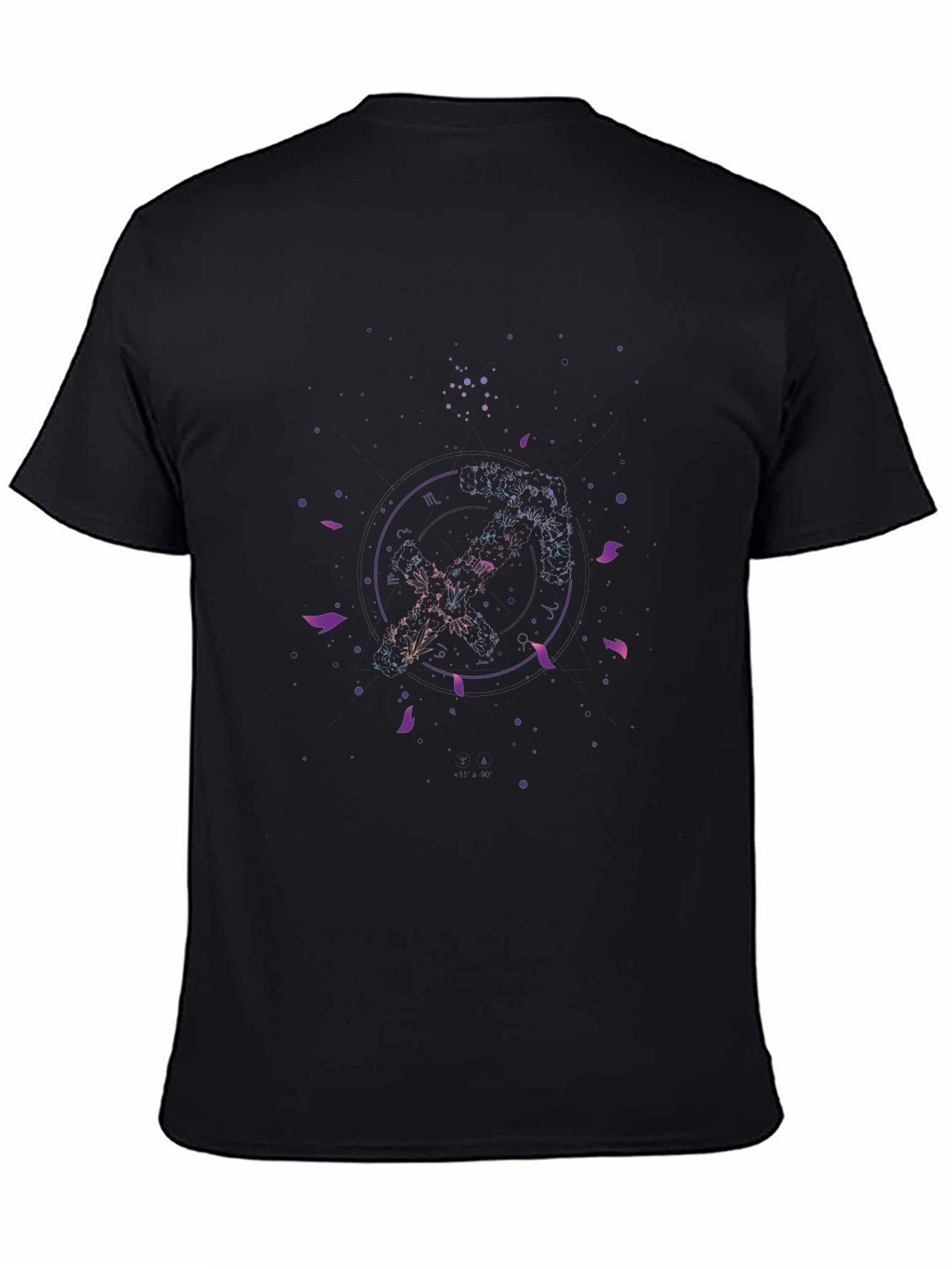 Galaxy Constellation Graphic Black T-Shirt
