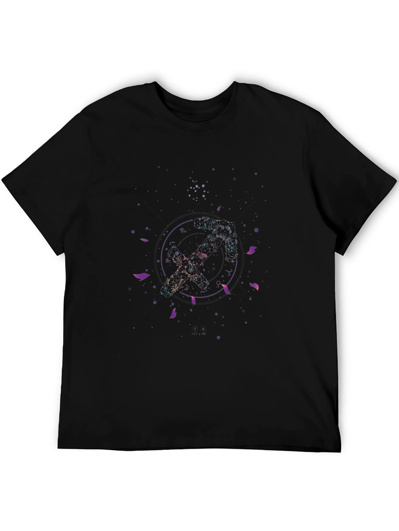 Galaxy Constellation Graphic Black T-Shirt