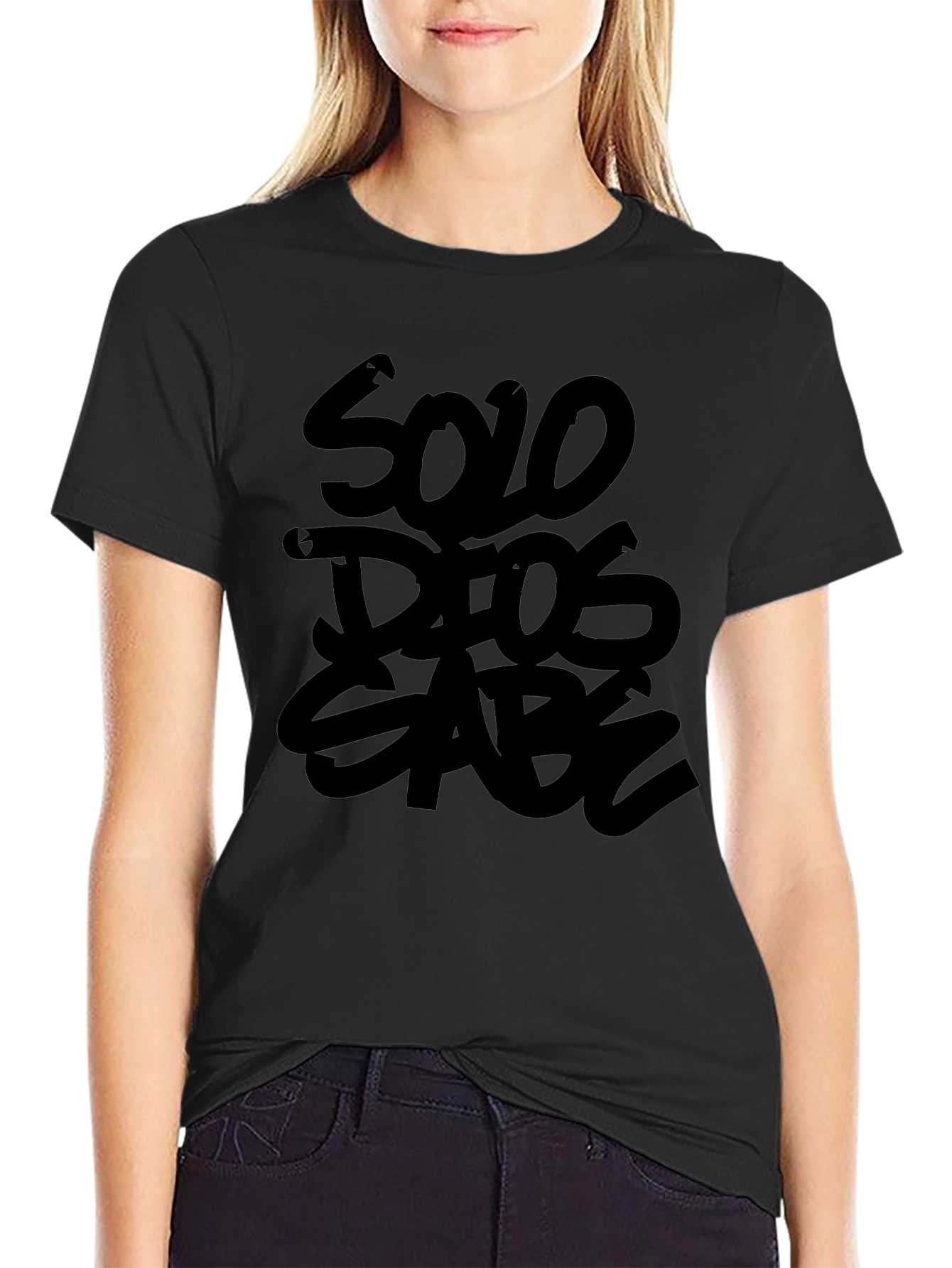 Solo Dios Sabe Graphic Black T-Shirt