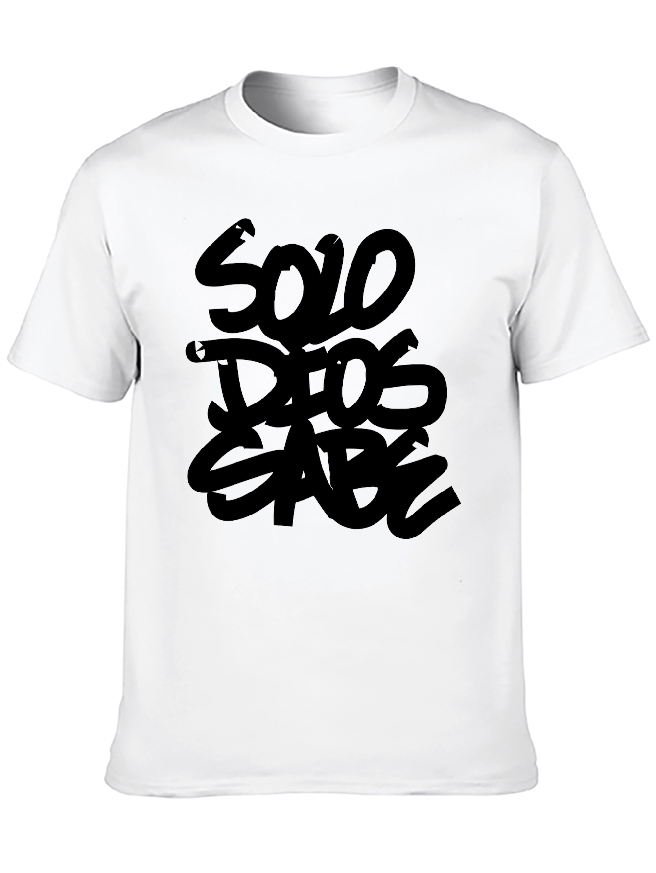 Solo Dios Sabe Graphic Black T-Shirt