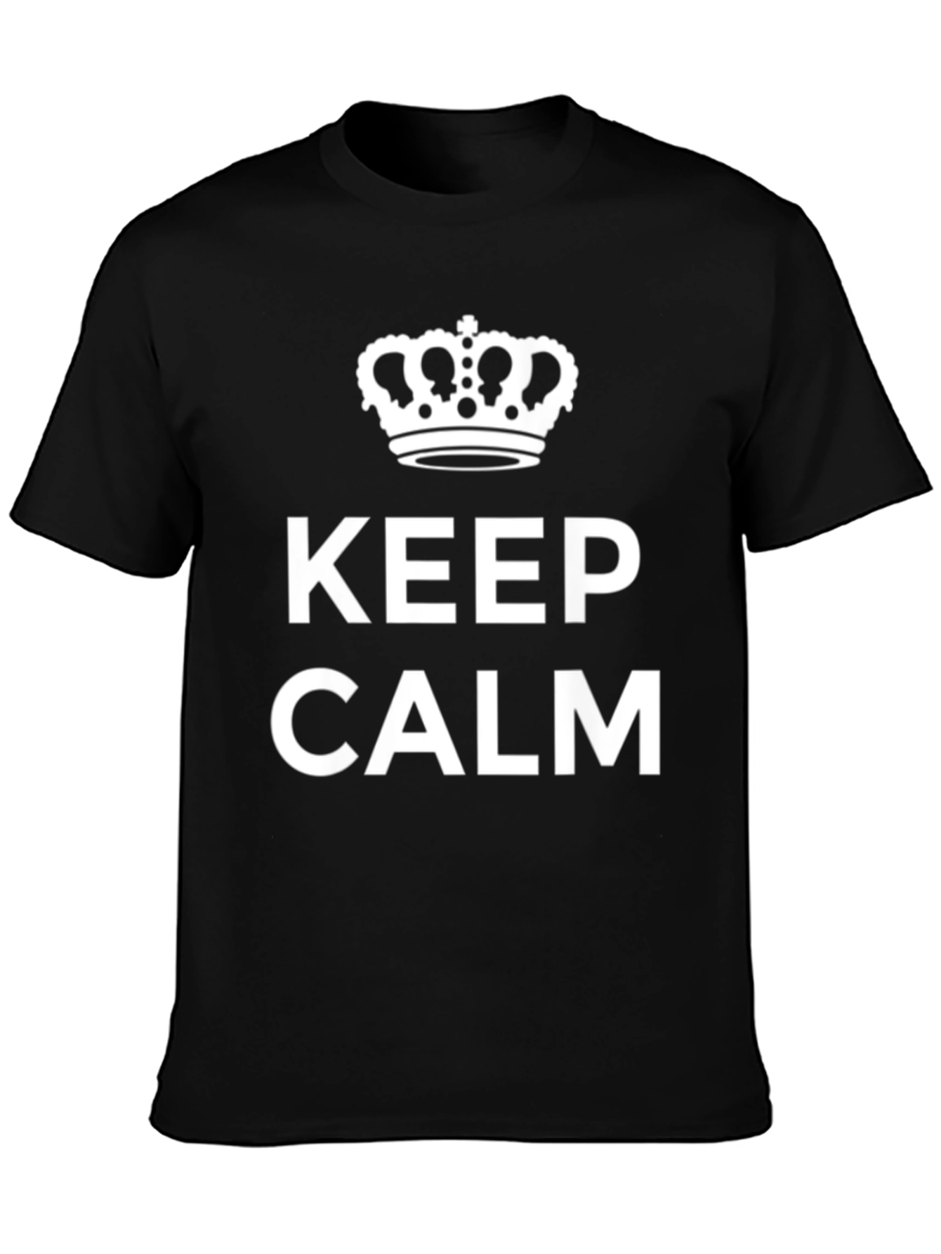 Keep Calm Crown Black Graphic Tee