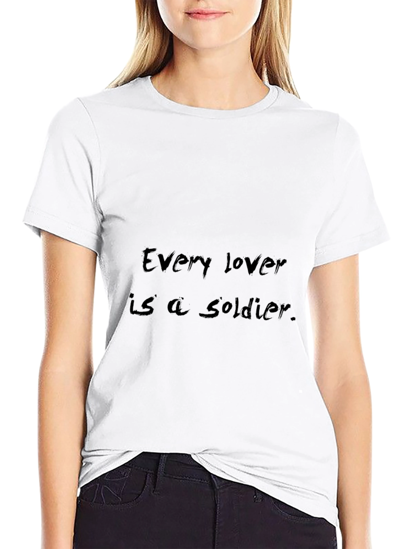 Every Lover Is a Soldier Black Graphic Tee