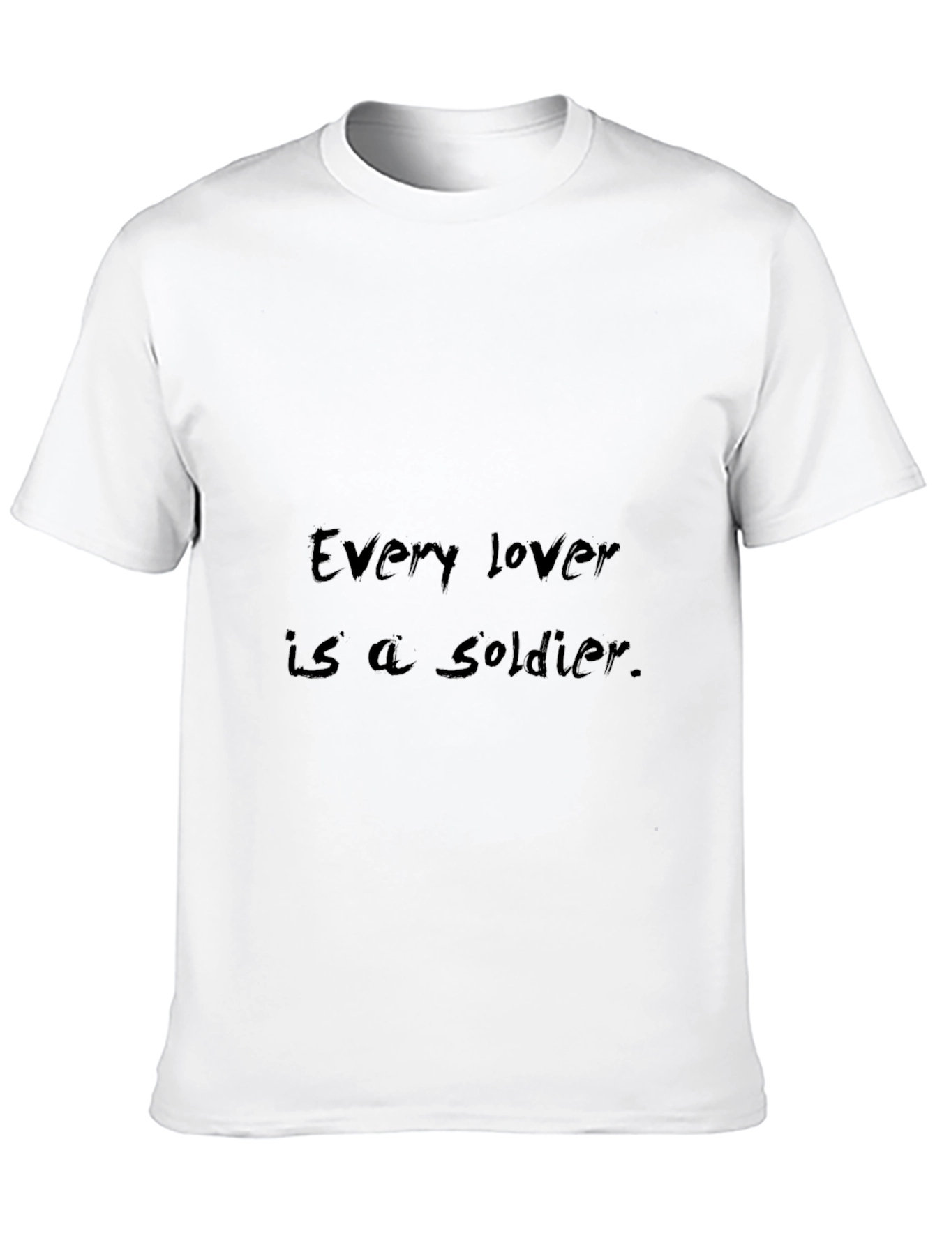Every Lover Is a Soldier Black Graphic Tee