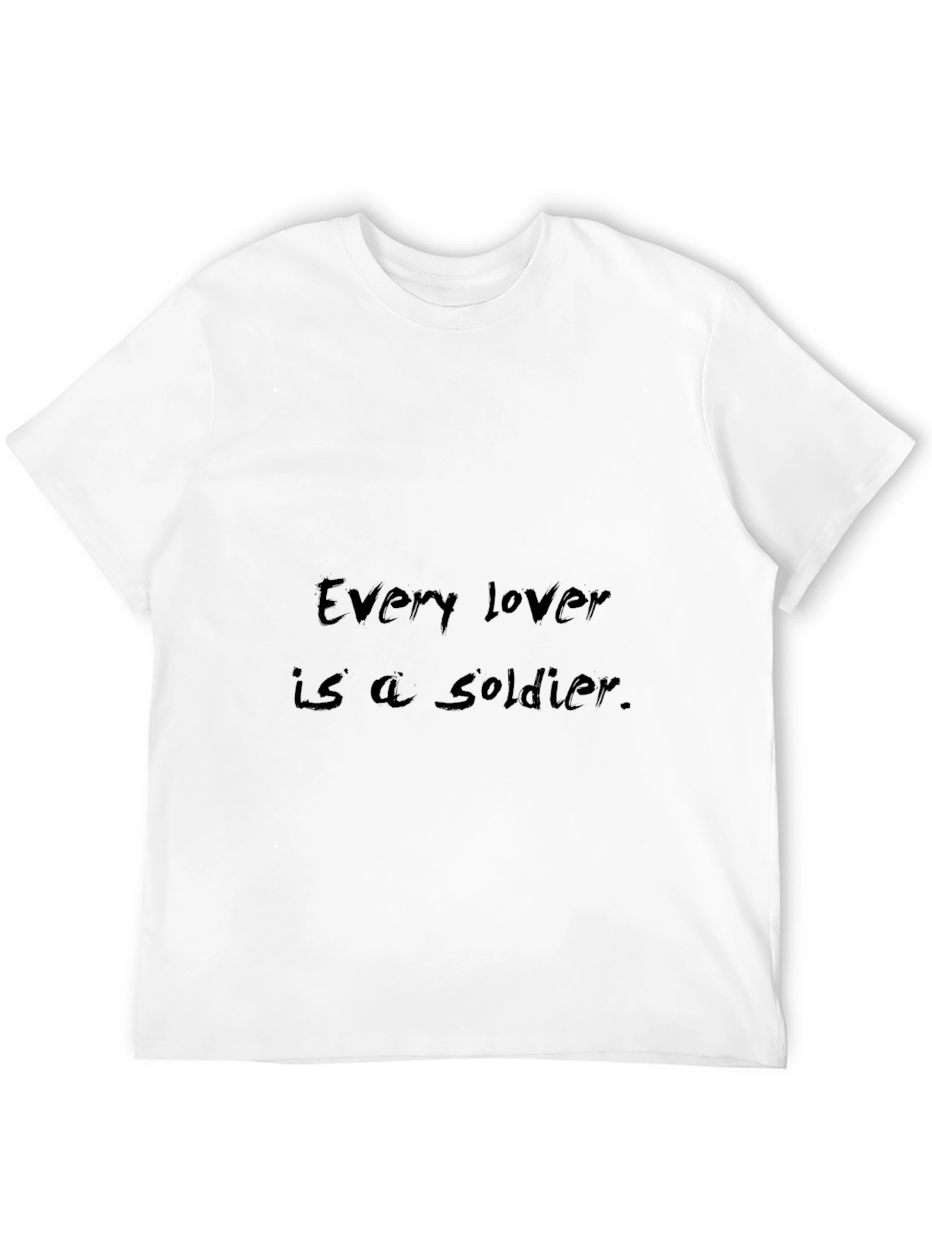 Every Lover Is a Soldier Black Graphic Tee