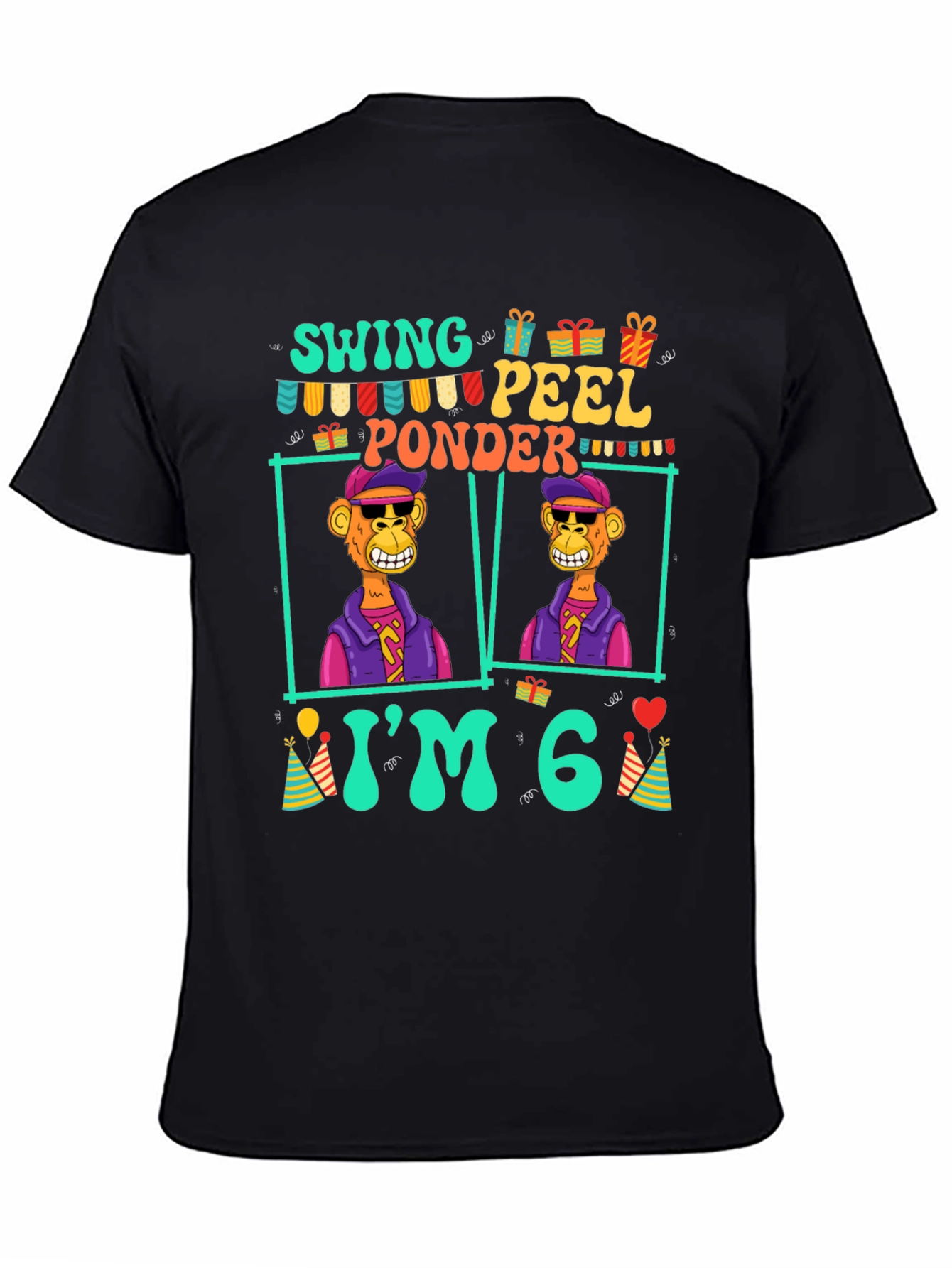 Funny 6th Birthday Monkey T-Shirt