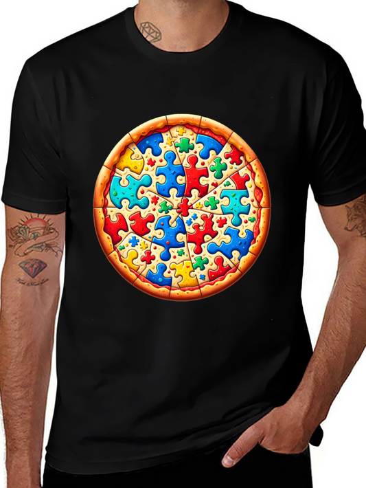 Puzzle Pizza T-Shirt - Autism Awareness Tee