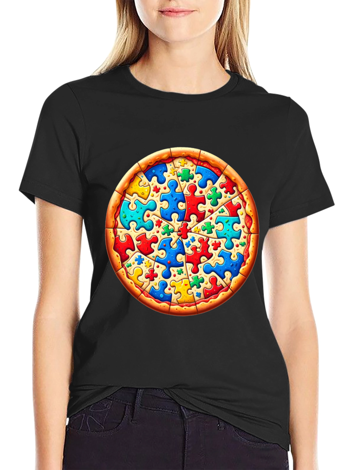 Puzzle Pizza T-Shirt - Autism Awareness Tee