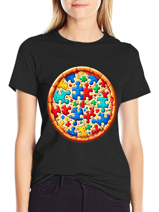 Puzzle Pizza T-Shirt - Autism Awareness Tee