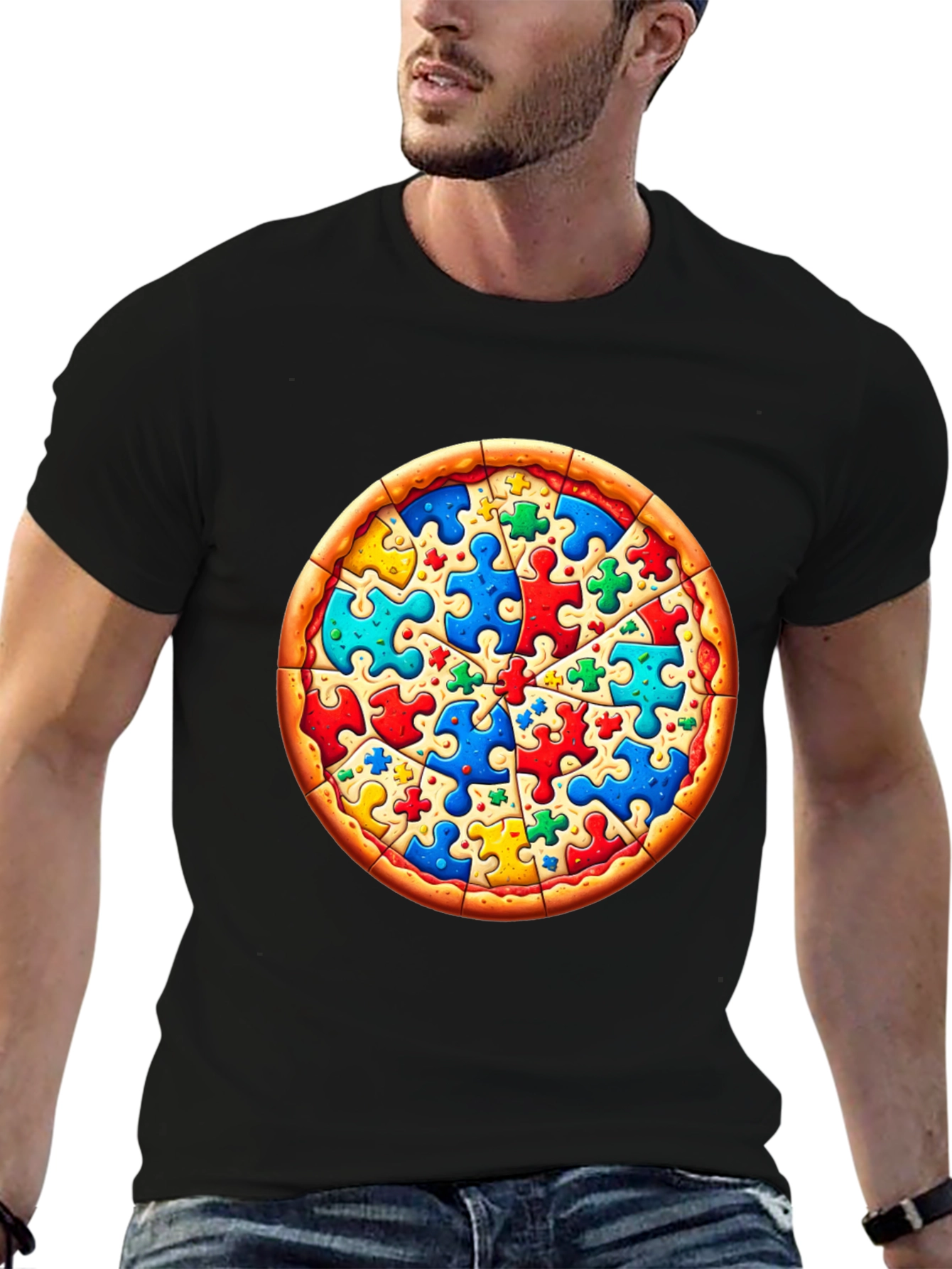Puzzle Pizza T-Shirt - Autism Awareness Tee