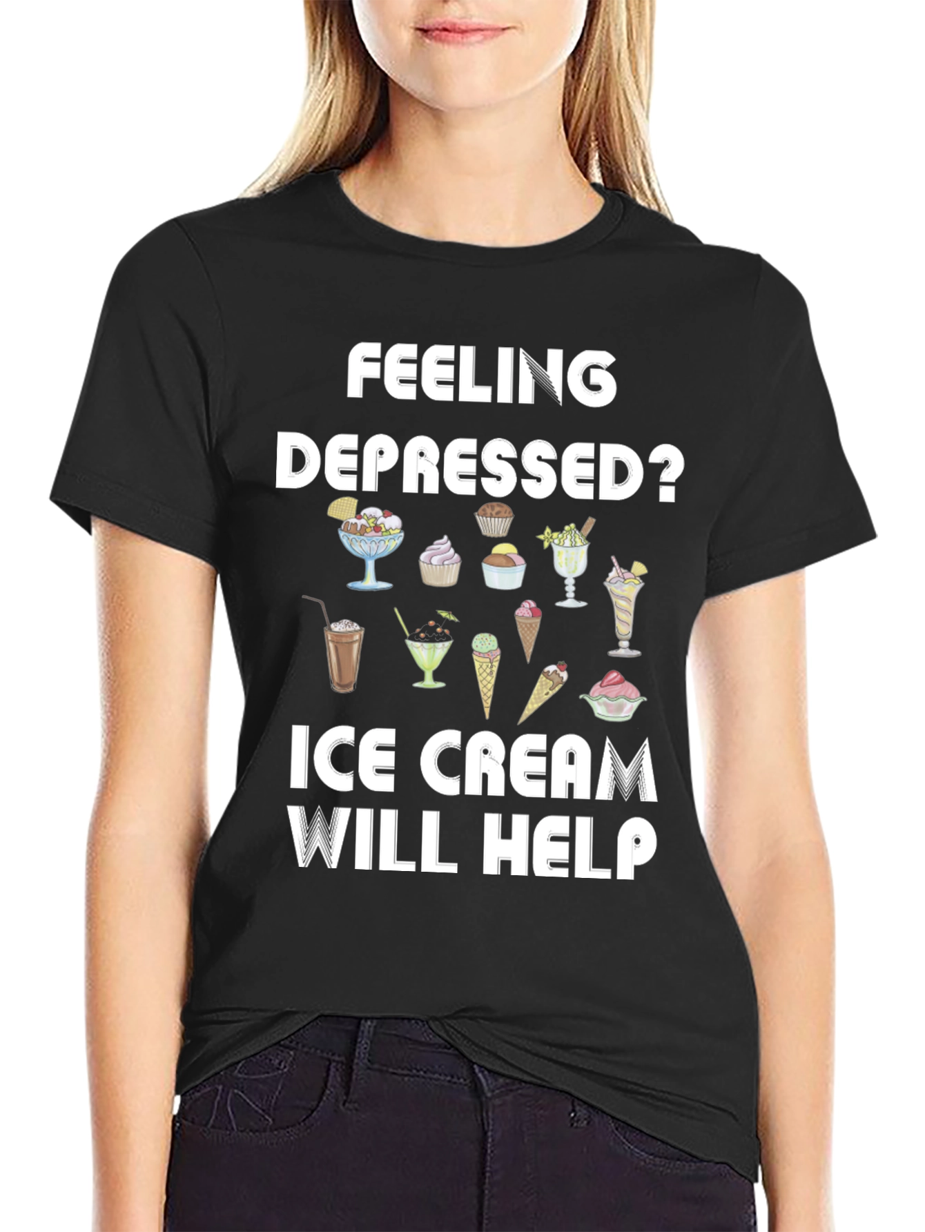 Feeling Depressed? Ice Cream T-Shirt