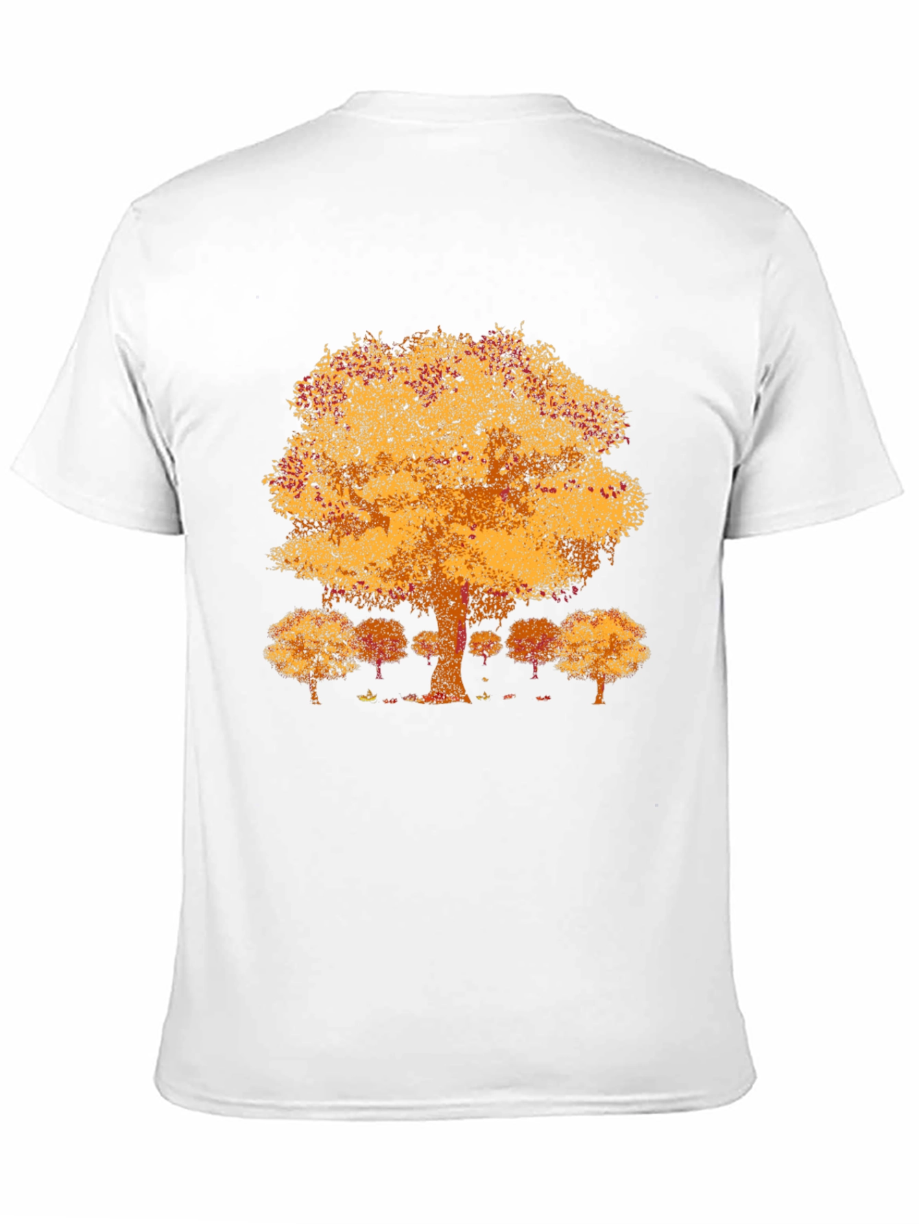 Autumn Tree Graphic Tee - Black Crew Neck