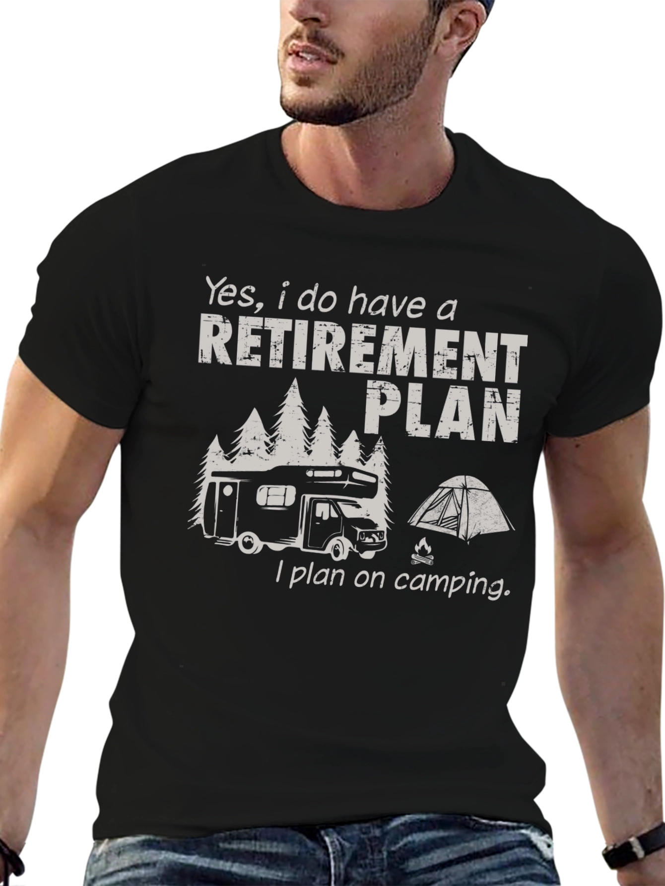 Retirement Plan Camping RV Graphic Tee