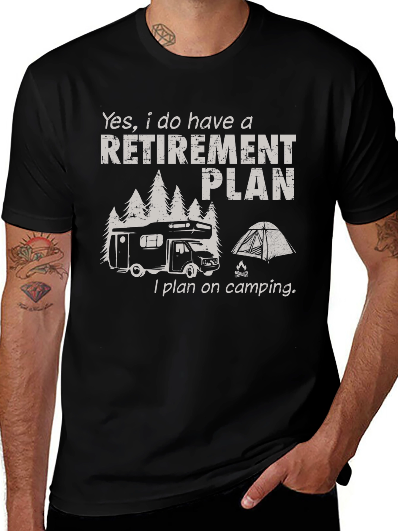 Retirement Plan Camping RV Graphic Tee